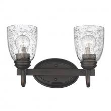 8001-BA2 RBZ-SD - Parrish RBZ 2 Light Bath Vanity in Rubbed Bronze with Seeded Glass Shade
